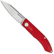Real Steel Stella Red G10 7058 slipjoint pocket knife, Poltergeist design