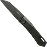 Real Steel Solis 7063B Black Titanium slipjoint pocket knife, Poltergeist design