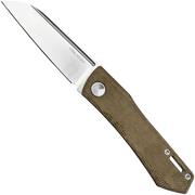 Real Steel Solis 7065GM, N690, Green Micarta Knivesandtools Exclusive, navaja, diseño Poltergeist 