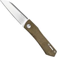 Imagen para Real Steel Solis 7065GM, N690, Green Micarta Knivesandtools Exclusive, navaja, diseño Poltergeist