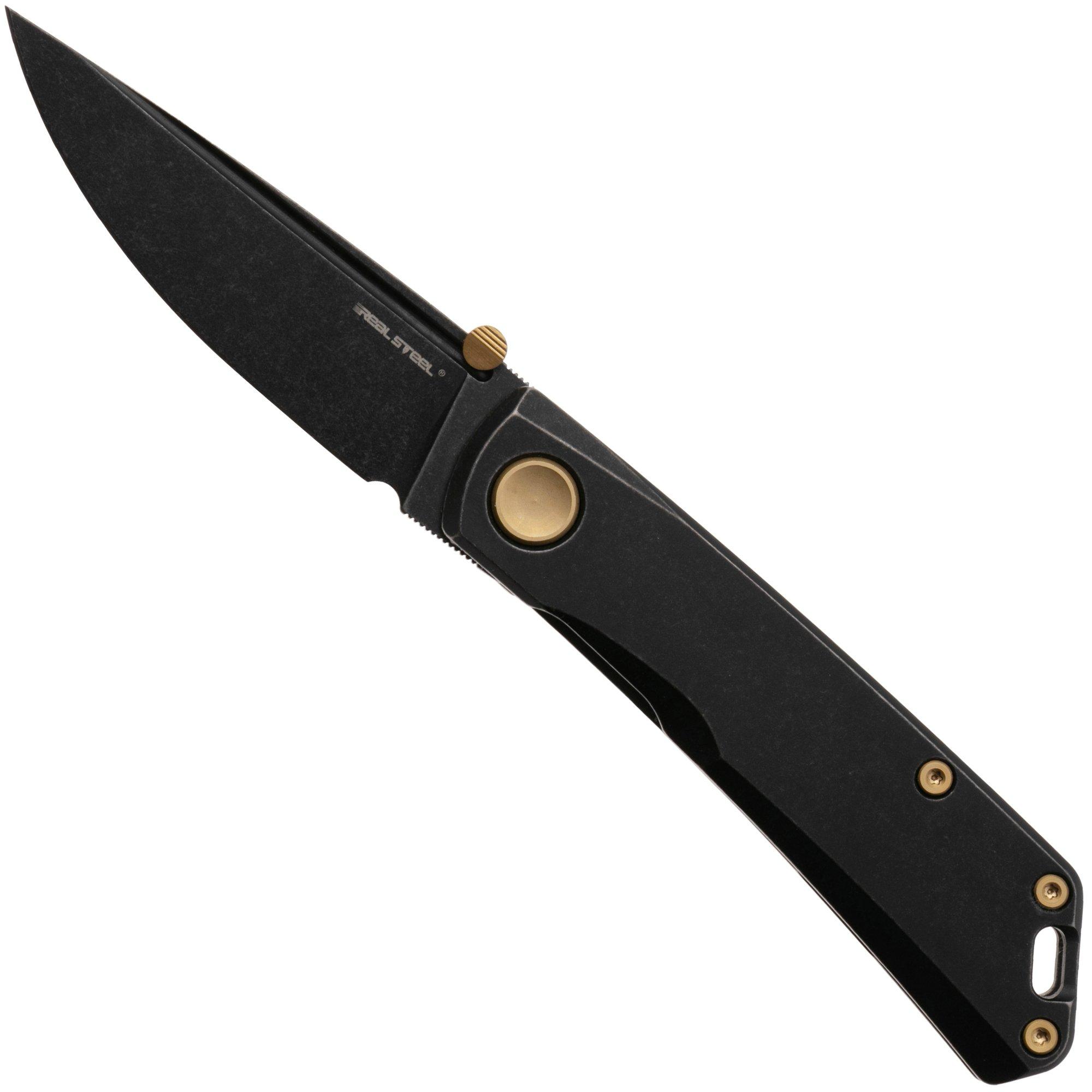 Real Steel Luna Boost 7072, Blackwashed N690, Black Titanium, zakmes, Poltergeist design
