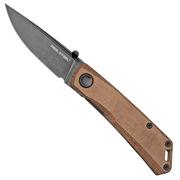 Real Steel Luna Boost Premium, M390, Brown Micarta, KATO Exclusive coltello da tasca