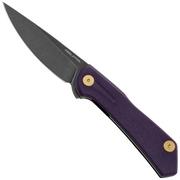 Real Steel Valore 7091PB Blackwashed Nitro-V, Purple G10, navaja, Poltergeist design