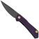 Image for Real Steel Valore 7091PB Blackwashed Nitro-V, Purple G10, pocket knife, Poltergeist design
