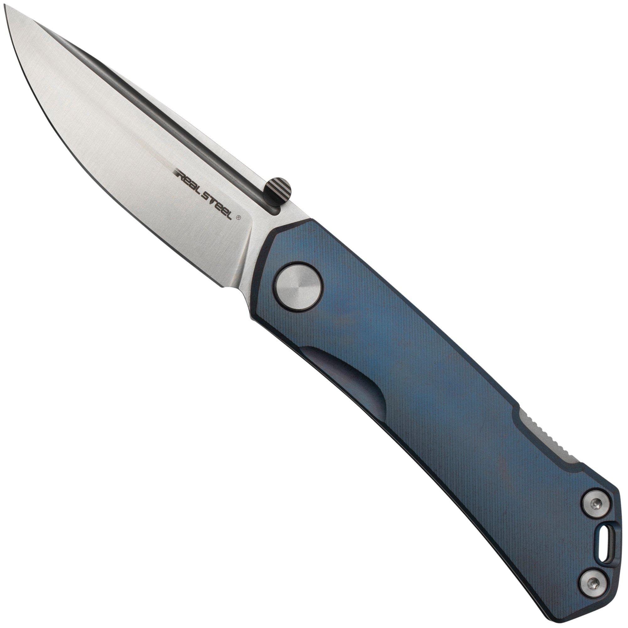 Nóż składany Real Steel Luna Maius, Titanium Slate Blue 7093