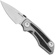 Real Steel Delta 2600, 7101CF, Stonewashed S35VN, Titanium Shredded Carbon Fiber Inlay, couteau de poche