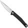 Image pour Real Steel Teres Flipper 7111BS Nitro-V Satin, Black Aluminum, couteau de poche, Poltergeist design