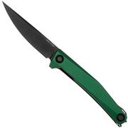 Real Steel Teres Flipper 7111GB Nitro-V Black PVD, Green Aluminum, coltello da tasca, design di Poltergeist