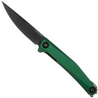 Bild für Real Steel Teres Flipper 7111GB Nitro-V Black PVD, Green Aluminum, Taschenmesser, Poltergeist Design