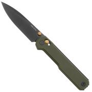 Real Steel Perix 7121BG Black Nitro-V, Green G10 coltello da tasca, Ostap Hel design