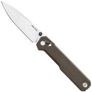 Real Steel Perix 7121NM Stonewash Nitro-V, Natural Micarta zakmes, Ostap Hel design  