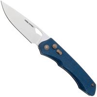 Image for Real Steel Griffin Pro 7131DM Stonewashed 14C28N, Denim Micarta, pocket knife, Carson Huang design