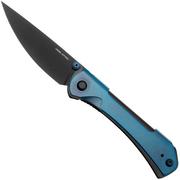 Real Steel SYLPH 7141BB, Black Nitro-V, Blue Hardware pocket knife, Poltergeist design