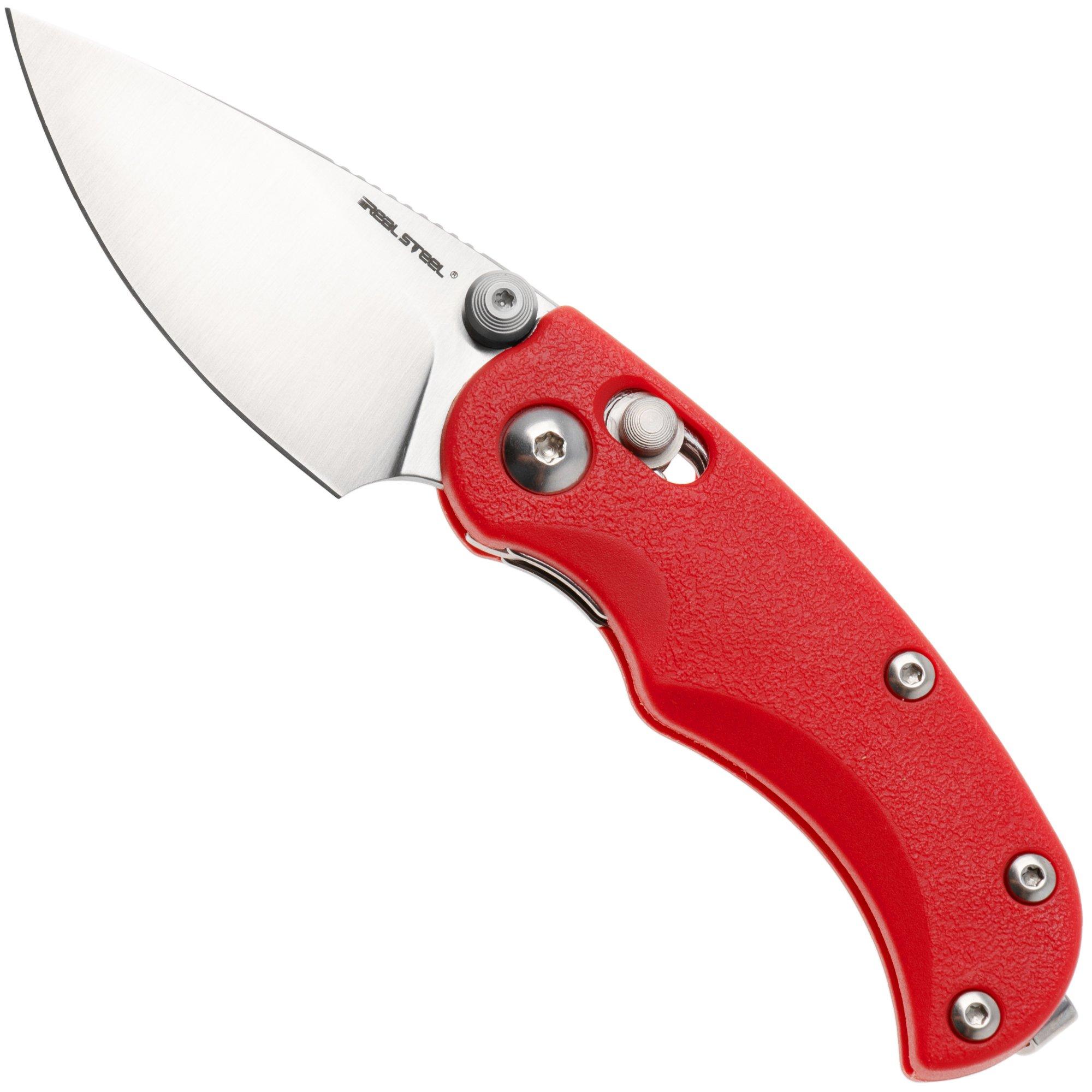 Real Steel Esca 7181SR Satin 12C27, Red GFN, zakmes, Jakub Wieczorkiewicz design