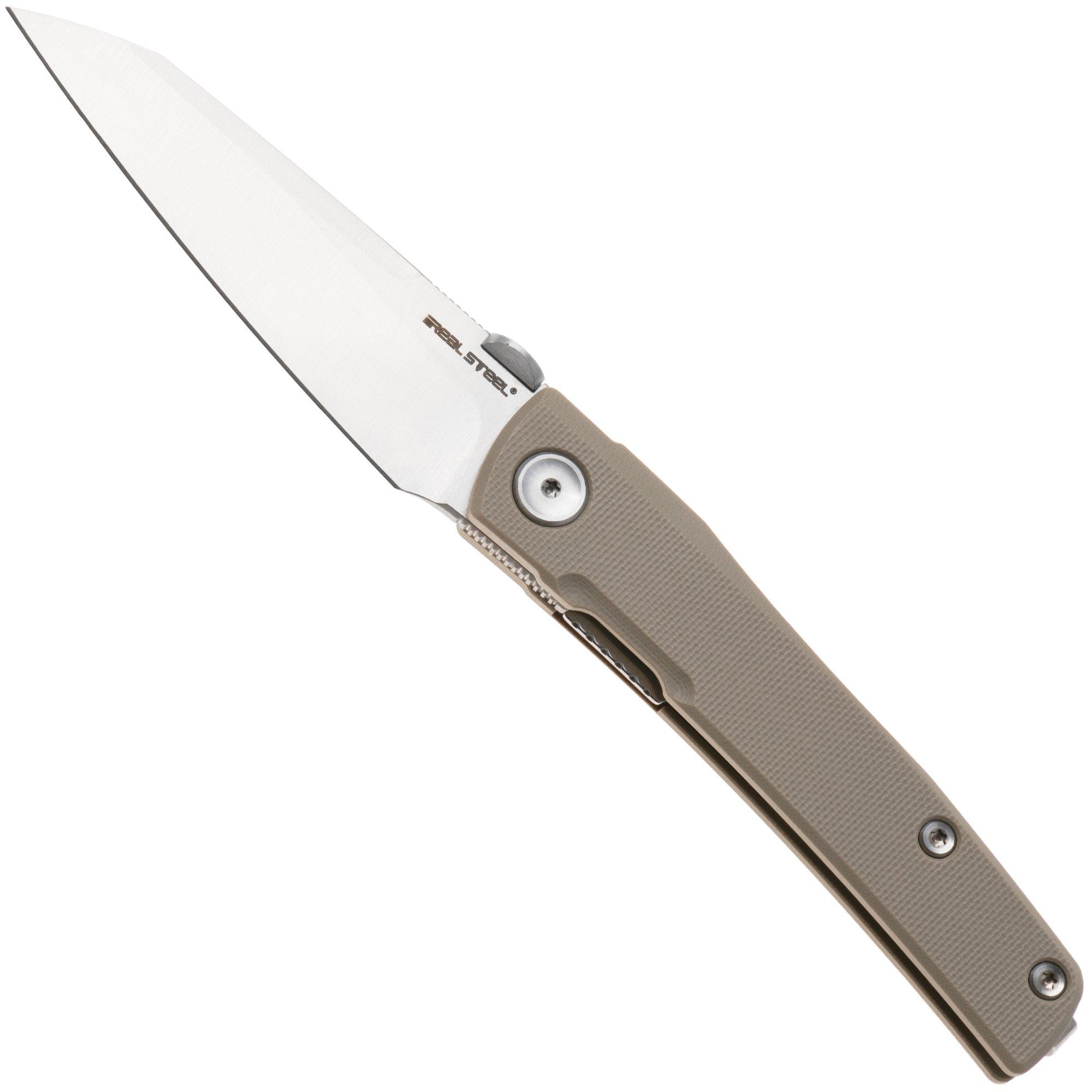 Real Steel Destra 7221C, Satin Nitro-V, Coyote G10 zakmes, Poltergeist design