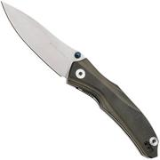 Real Steel Horus E802 Stonewashed 14C28N, Grey Micarta, zakmes