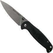 Nóż składany Real Steel H6 Elegance 7613, Stonewashed 14C28N, Black G10