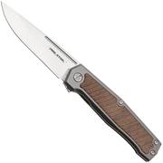 Real Steel Rokot Premium 7645N Satin S35VN, Titanium Natural Micarta Inlay, zakmes