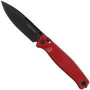 Real Steel Huginn 7652RB Black VG-10, Red G10, pocket knife
