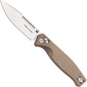 Real Steel Huginn Compact 7653NS, Stonewashed VG-10, Natural Micarta zakmes, Ivan Braginets design 
