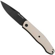 Real Steel Serenity 7681I Blackwashed, Ivory G10, couteau de poche slipjoint, Ivan Braginets design