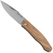 Real Steel Serenity 7681OW Beadblasted, Olive Wood, slipjoint zakmes, Ivan Braginets design