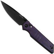 Real Steel Sacra 7711PB Black Böhler K110, Purple G10, couteau de poche