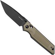 Real Steel Sacra TAC 7712C, K110 Plain Coyote G10, navaja