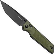 Real Steel Sacra TAC 7712G, K110 Plain Green G10, pocket knife