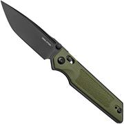 Real Steel Sacra TAC 7712G, K110 Plain Green G10, Taschenmesser