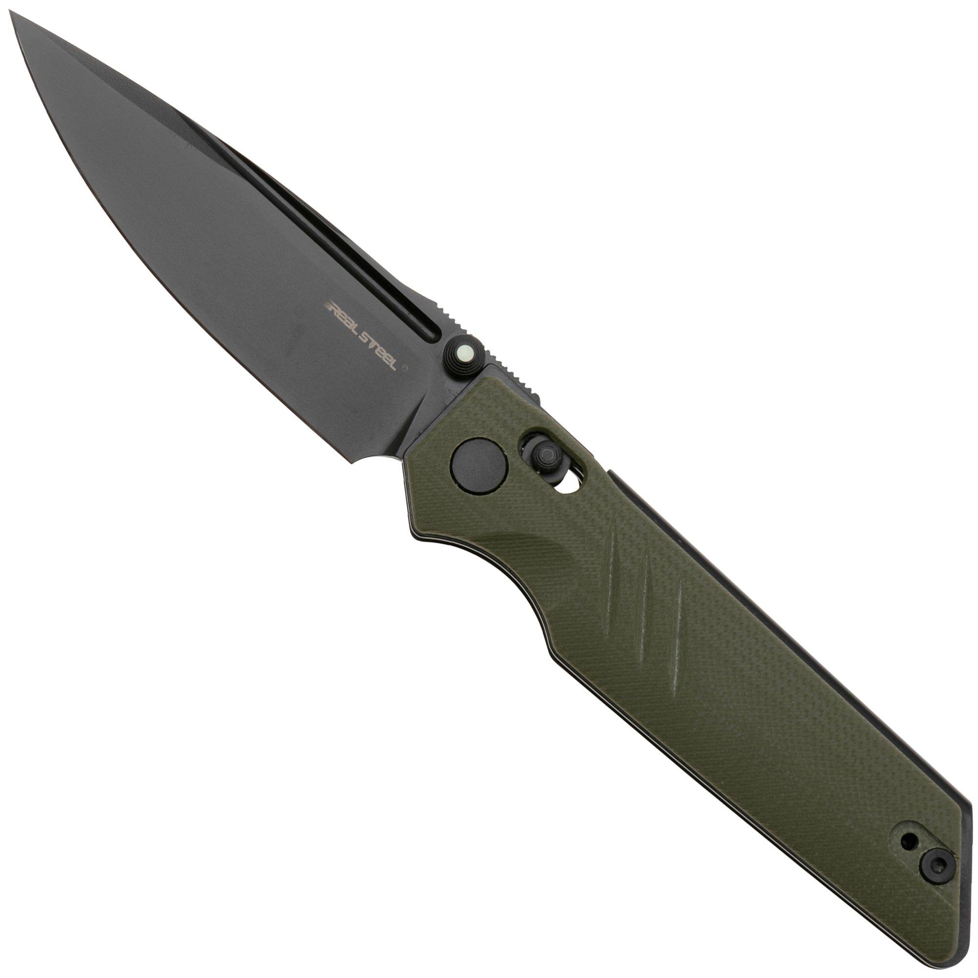Real Steel Sacra Pro 7714GB PVD Böhler K110, Green G10, Taschenmesser
