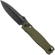 Nóż składany Real Steel Muninn 7752GB Black and Green G10, Black VG-10