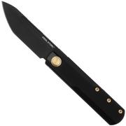 Real Steel G-Tanto EDC 7801BB Black PVD Nitro-V, Black G10, couteau de poche slipjoint, Ostap Hel design