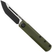 Real Steel G-Tanto EDC 7801GT Two-Tone Finish Nitro-V, OD Green G10, couteau de poche slipjoint, Ostap Hel design