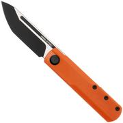 Real Steel G-Tanto EDC 7801OB Two-Tone Finish Nitro-V, Orange G10, slipjoint pocket knife, Ostap Hel design