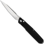 Real Steel G5 Metamorph Button Lock 7831B Satin 14C28N, Black G10, coltello da tasca, design di Ostap Hel