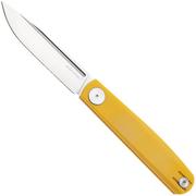 Real Steel G-Slip 7843S Satin VG10, Yellow G10, zakmes, Ostap Hel design