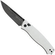 Real Steel Pathfinder FFG 7851WB Blackwashed 14C28N, White G10, coltello da tasca , Ivan D. Braginets design