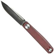 Real Steel G-Slip Red Micarta with production flaw 7865MR-1 pocket knife, Ostap Hel design