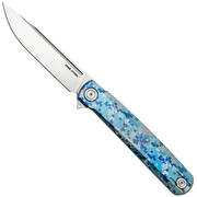 Real Steel G-Frame Blue Digicamo 7874TC09 pocket knife, Ostap Hel design