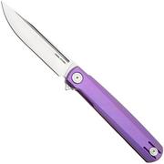 Afbeelding voor Real Steel G-Frame 7874TS04 Satin N690, Violet Purple Titanium zakmes, Ostap Hel design