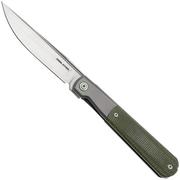 Real Steel Barlow RB-7 7891 CPM S35VN, Green Micarta couteau de poche, Ostap Hel design