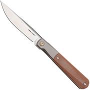 Real Steel Barlow RB-7 7892 Satin S35VN, Titanium Natural Micarta Inlay, zakmes, Ostap Hel design