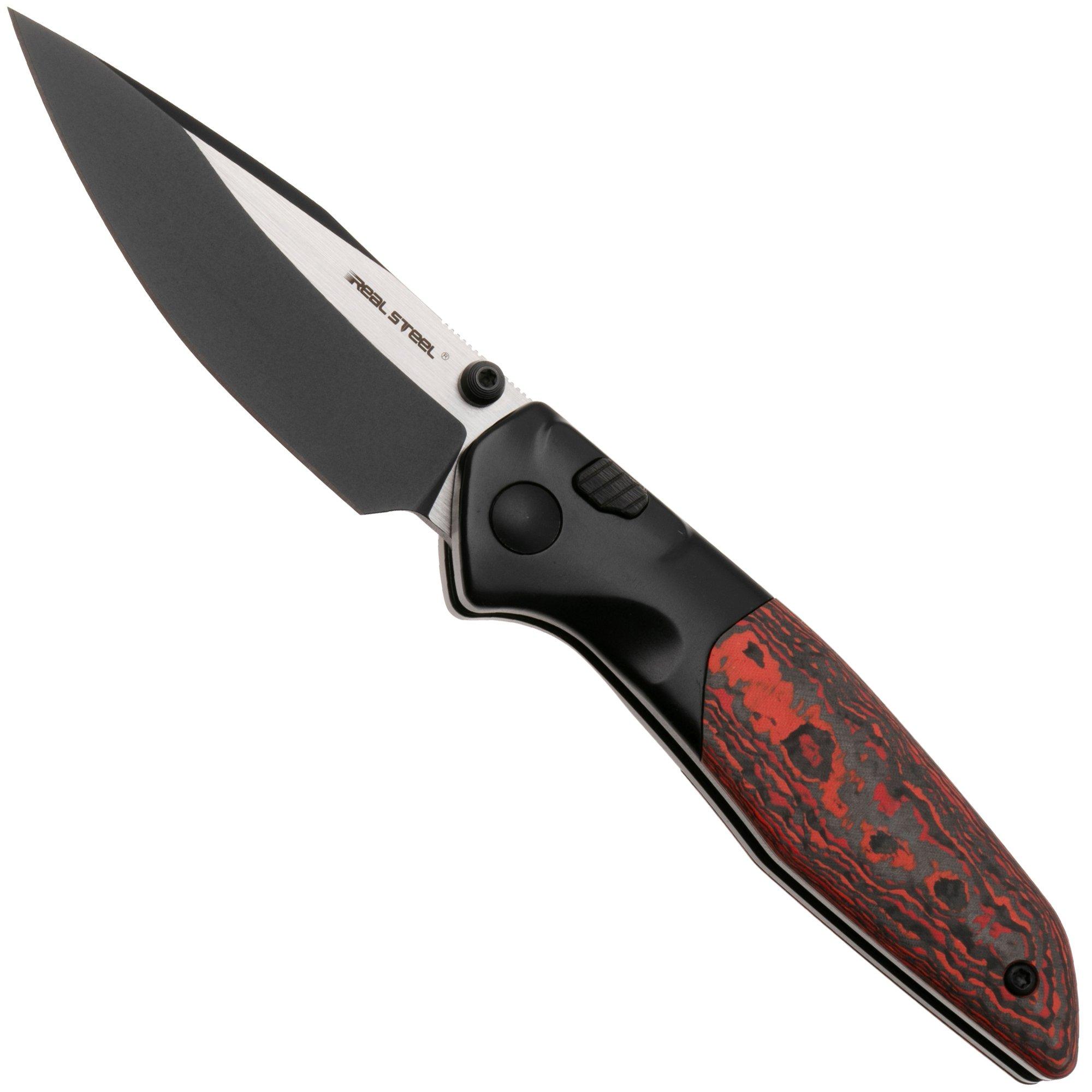 Real Steel Hoeft 7901DR Two-Tone S35VN, Titanium Copper Foil FatCarbon, pocket knife, Austin Fox design