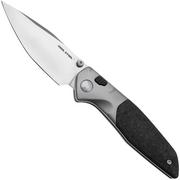 Real Steel Hoeft 7901SF Satin S35VN, Shredded Carbon Fiber Taschenmesser, Austin Fox Design