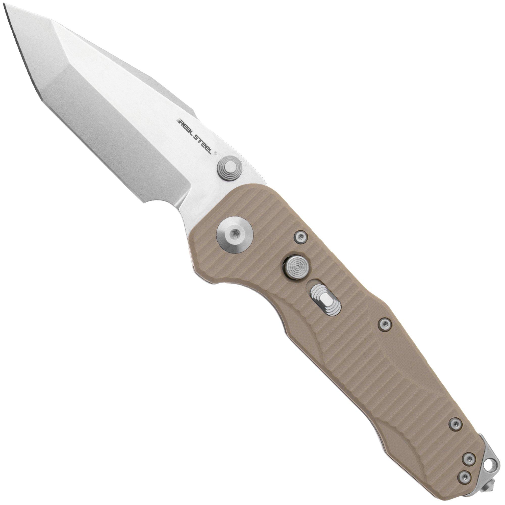Real Steel Evolution Ironclad 7912SC, Stonewashed D2 Tanto, Coyote G10, pocket knife, Carson Huang design