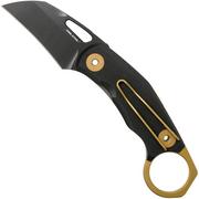 Real Steel Shade 7914 Black Black Gold karambit pocket knife, Poltergeist design