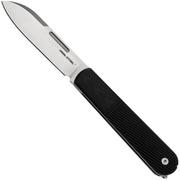 Real Steel Barlow RB5, 8021B Droppoint N690, Black G10, slipjoint pocket knife