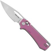 Real Steel Vis 8051PS Satin 12C27N, Pink G10, couteau de poche, Jakub Wieczorkiewicz design