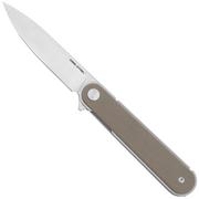 Real Steel Iris Flipper 8061AC Satin 12C27, Coyote G10, Taschenmesser